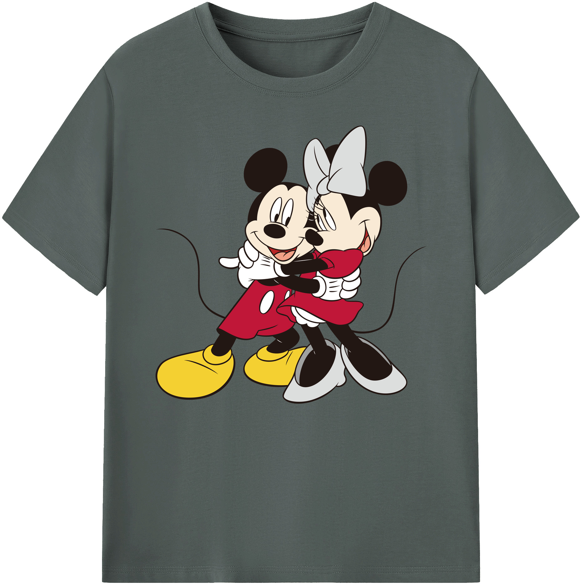 ミッキーマウス Mickey Mouse 綿100％ メンズ半袖Tシャツ｜肌触りやわらか＆通気性